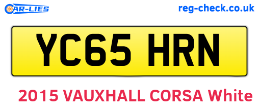 YC65HRN are the vehicle registration plates.