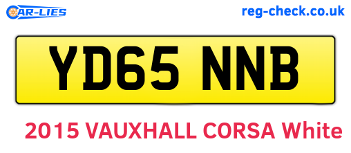 YD65NNB are the vehicle registration plates.