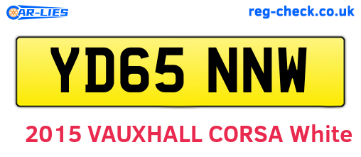 YD65NNW are the vehicle registration plates.