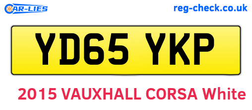 YD65YKP are the vehicle registration plates.
