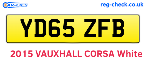 YD65ZFB are the vehicle registration plates.