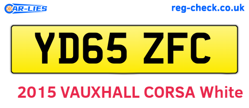YD65ZFC are the vehicle registration plates.