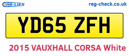 YD65ZFH are the vehicle registration plates.