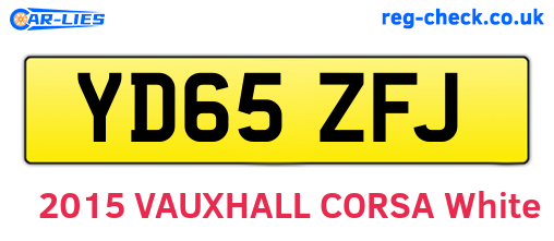 YD65ZFJ are the vehicle registration plates.