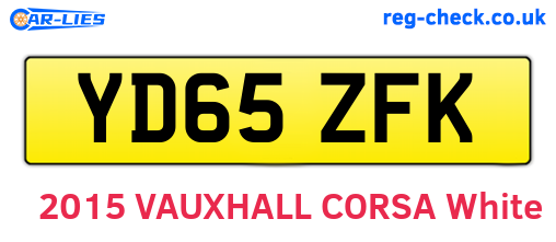 YD65ZFK are the vehicle registration plates.