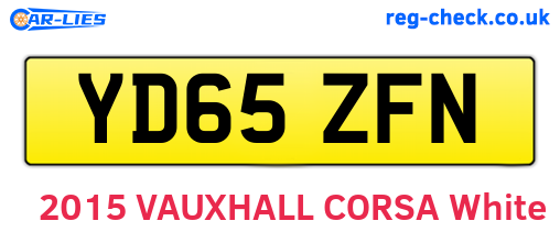 YD65ZFN are the vehicle registration plates.