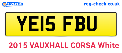 YE15FBU are the vehicle registration plates.