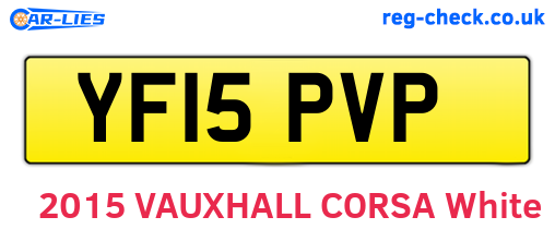YF15PVP are the vehicle registration plates.