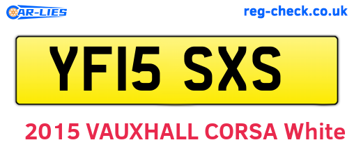 YF15SXS are the vehicle registration plates.