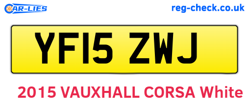 YF15ZWJ are the vehicle registration plates.