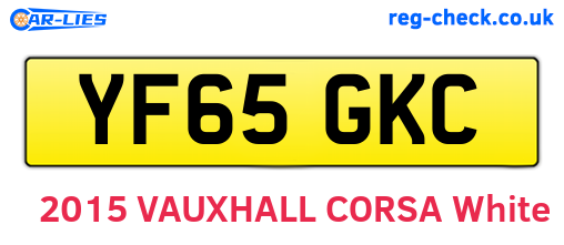 YF65GKC are the vehicle registration plates.