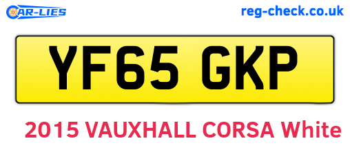 YF65GKP are the vehicle registration plates.