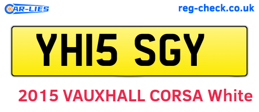 YH15SGY are the vehicle registration plates.