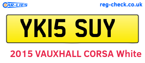 YK15SUY are the vehicle registration plates.