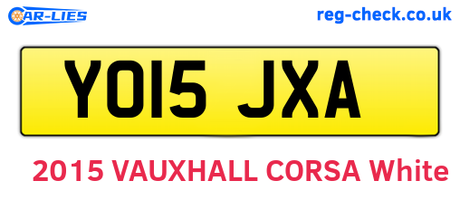 YO15JXA are the vehicle registration plates.