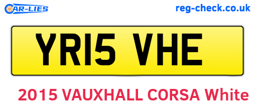 YR15VHE are the vehicle registration plates.