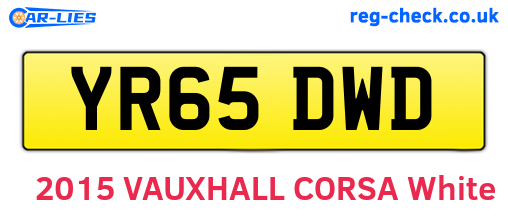 YR65DWD are the vehicle registration plates.