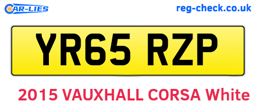 YR65RZP are the vehicle registration plates.