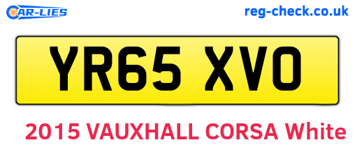 YR65XVO are the vehicle registration plates.