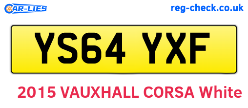 YS64YXF are the vehicle registration plates.