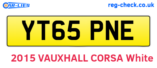 YT65PNE are the vehicle registration plates.