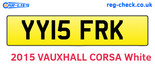 YY15FRK are the vehicle registration plates.