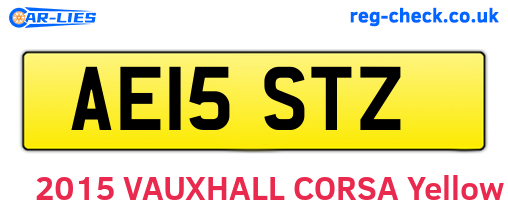 AE15STZ are the vehicle registration plates.