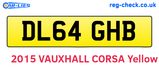 DL64GHB are the vehicle registration plates.