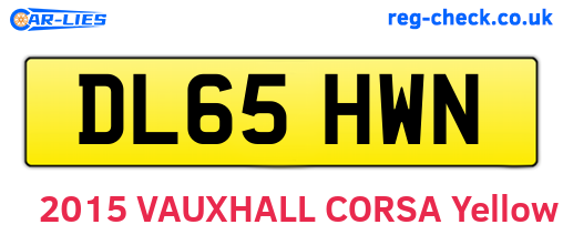 DL65HWN are the vehicle registration plates.