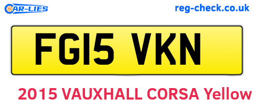 FG15VKN are the vehicle registration plates.