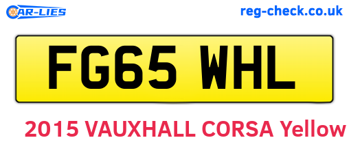 FG65WHL are the vehicle registration plates.