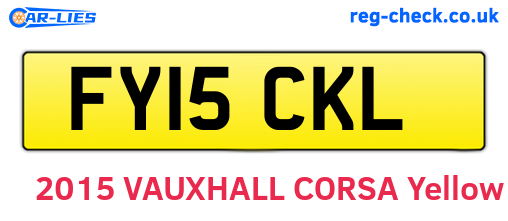 FY15CKL are the vehicle registration plates.