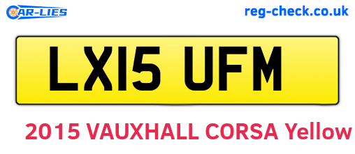 LX15UFM are the vehicle registration plates.