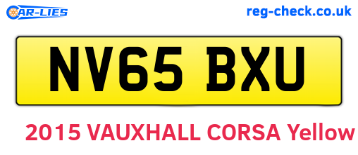 NV65BXU are the vehicle registration plates.