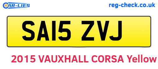 SA15ZVJ are the vehicle registration plates.