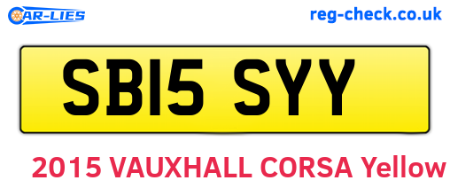 SB15SYY are the vehicle registration plates.
