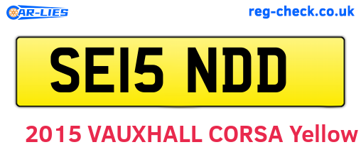 SE15NDD are the vehicle registration plates.