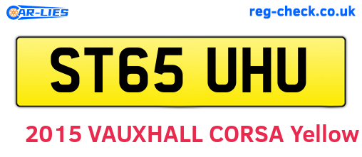 ST65UHU are the vehicle registration plates.