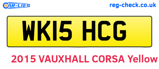 WK15HCG are the vehicle registration plates.