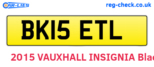 BK15ETL are the vehicle registration plates.