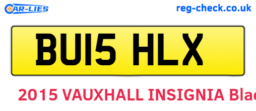 BU15HLX are the vehicle registration plates.