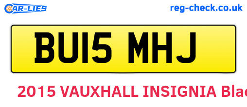BU15MHJ are the vehicle registration plates.