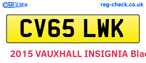 CV65LWK are the vehicle registration plates.