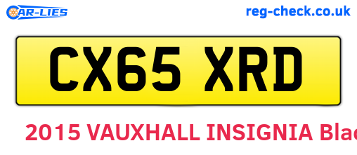 CX65XRD are the vehicle registration plates.