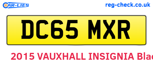 DC65MXR are the vehicle registration plates.