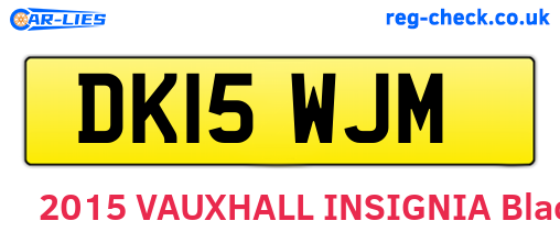 DK15WJM are the vehicle registration plates.