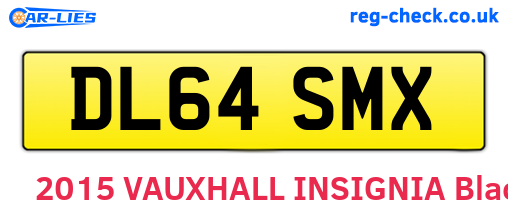 DL64SMX are the vehicle registration plates.