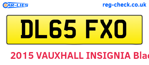 DL65FXO are the vehicle registration plates.