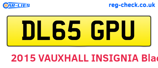 DL65GPU are the vehicle registration plates.