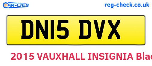 DN15DVX are the vehicle registration plates.